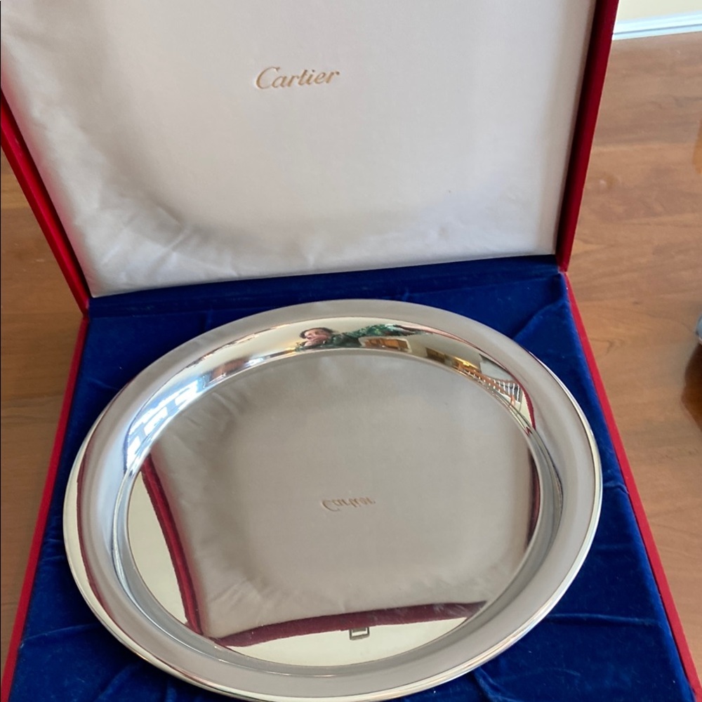 Cartier Silver Plated Tray. MINT.